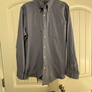 Eddie Bauer Men's Casual Blue Button-Down Shirt